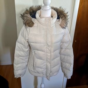 White puffer jacket
